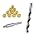 Threaded Inserts for Wood, Installation Kit, Brass, Includes #8-32 Knife Thread Inserts (15pcs), Drill, Installation Tool 8-32