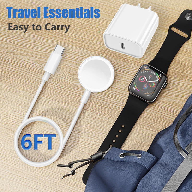 Fast Charger for Apple Watch Charger, with Series Ultra/SE/11/10/9/8/7 | 20W USB C Fast Charger 6.6FT/2M Strong Magnetic Charger