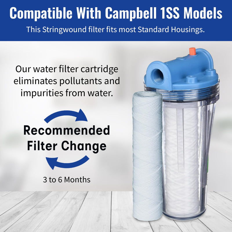 Compatible Campbell 1SS-30 5 Micron Sediment Filters 5 Pack by Complete Filtration Services (CFS)
