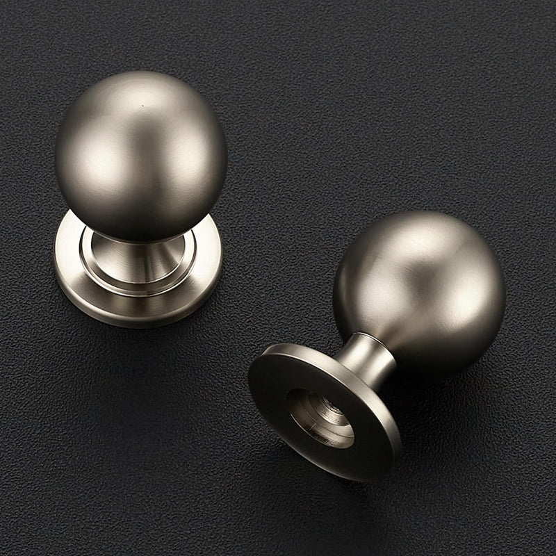 12 Pack Brushed Nickel Cabinet Knobs, Round Ball Knobs for Kitchen Cabinets, Drawers, 0.85 Inch 12