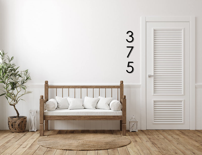 12 Inch Modern Floating House Numbers for Outside | Large Metal House Numbers for Outdoors | Black Coated Rust-Proof Home Address Numbers/Plaques | Metal Mailbox Numbers 1
