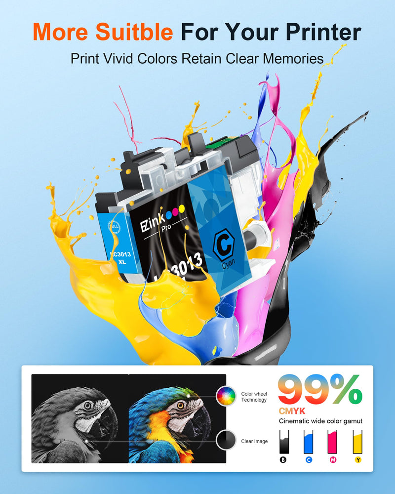 E-Z Ink Pro Compatible for Brother LC3013 Ink Cartridges LC3011 LC3013XL | LC3013 Ink Cartridges bk/c/m/y LC3011 LC 3013 for Brother MFC-J491DW MFC-J497DW MFC-J895DW MFC-J690DW (2B/1C/1M/1Y-5 Pack) LC3013XL_05P-2B1C1M1Y LC3013XL-5P