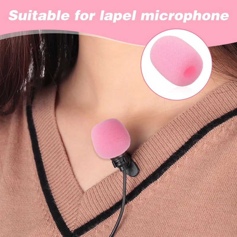 Oruola 15PCS Mic Cover Foam,Pink Headset Microphone Covers Foam | Noise Reduction Mic Covers for Headsets, for Variety of Headsets Microphone, Noise Reduction