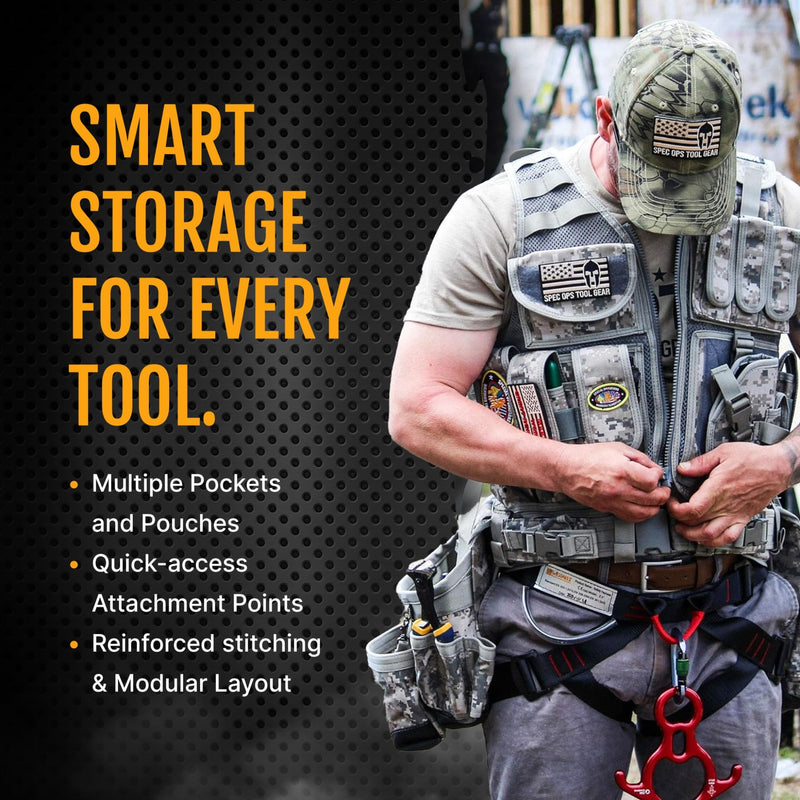 Spec Ops Tool Gear Heavy-Duty Impact Drill Holster – New & Improved Cordless Drill Holder with Reinforced Clip for Tool Belts & Vests Digital Camo