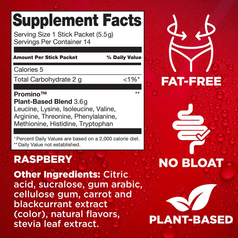Rejuvenate, Perfect Amino Acid Blend, 1 Stick = 20g Whey Protein, 5 Calories, Vegan Friendly EAA + BCAA for Muscle Growth, Strength & Energy, GLP-1 & Bariatric Support, No Bloat, No Sugar Raspberry Burst 0.19 Ounce (Pack of 14)