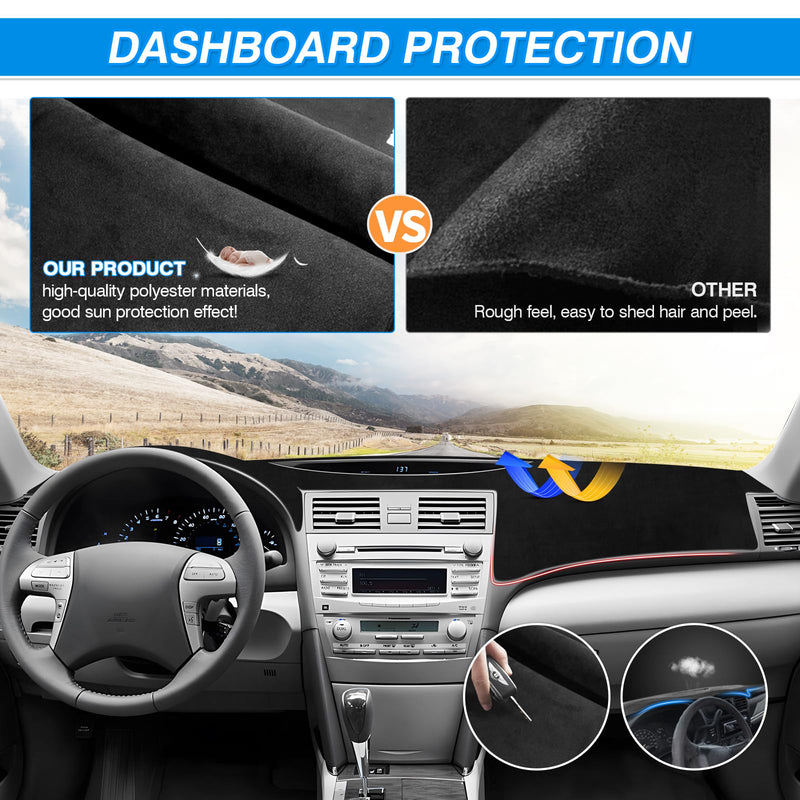 Cartist Dash Cover for Toyota Camry 2007 2008 2009 2010 2011 Dashboard Cover Mat Non-Slip Pad Carpet Sunshield Protector Toyota Camry 2007-2011