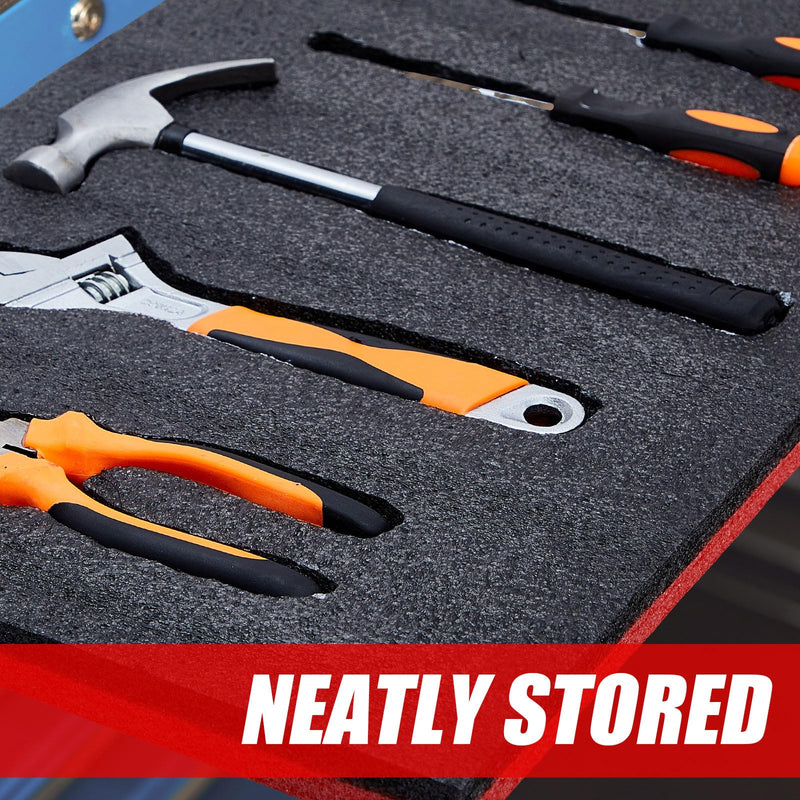 Gisafai 3 Sets 22 x 18 x 1 Inch Tool Box Foam Sets Includes 3 Tool Box Liner 1 Foam Cutter 2 Marker Pens Adjustable Non Slip Organizer Sheet for Toolbox Cabinet Chest Drawer Storage Craft
