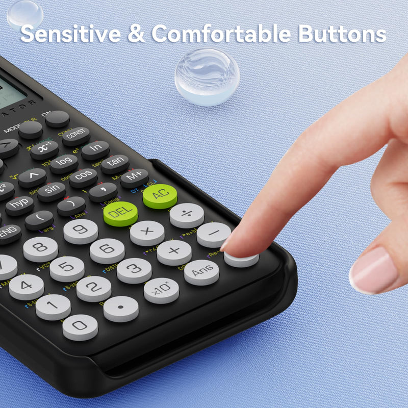 8pcs Scientific Calculator School Supplies 401 Functions 2-Line Display Desktop Calculator Middle High School Student
