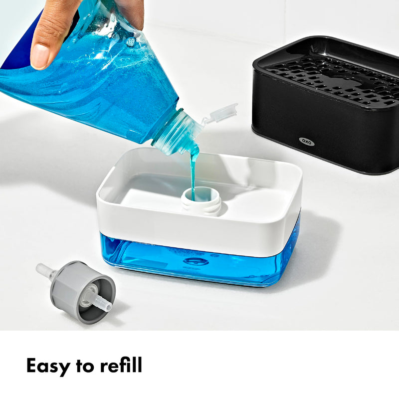OXO Good Grips Soap Dispensing Sponge Holder - Black Matte Black