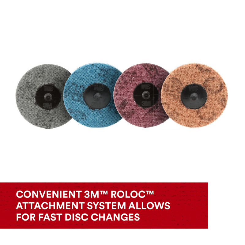 Scotch-Brite Roloc Surface Conditioning Disc, TR 07516, 2 in x NH S SFN, 25 per Carton 2 inches
