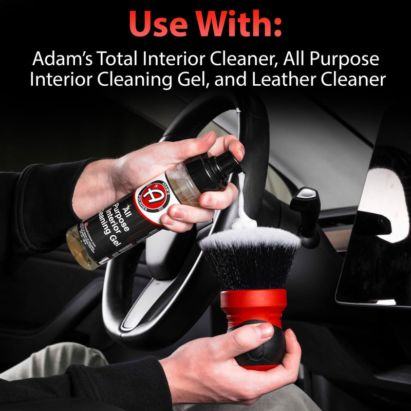 Adam's Polishes Large Multi-Purpose Detailing Brush Car Cleaning Brush Nylon Soft Bristles for Dusting or Scrubbing Interior & Delicate Surfaces, Screens, Seats, Leather, Vinyl, & More