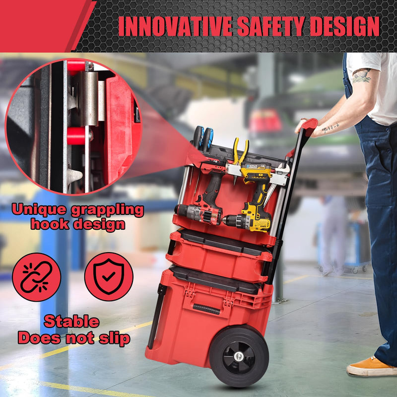 Power Drill Holder Fits for Milwaukee Packout Toolbox,Tape Measure Tool holder,Hanging Screwdrivers, Wrenches on The Side for Packout Toolbox Organizer