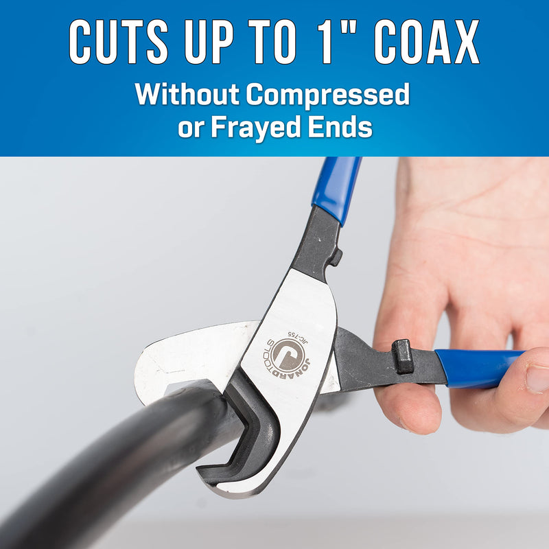Jonard Tools JIC-755 Hardline COAX & Fiber Cable Cutter, Up to 1" Diameter 1" COAX Cable Cutter