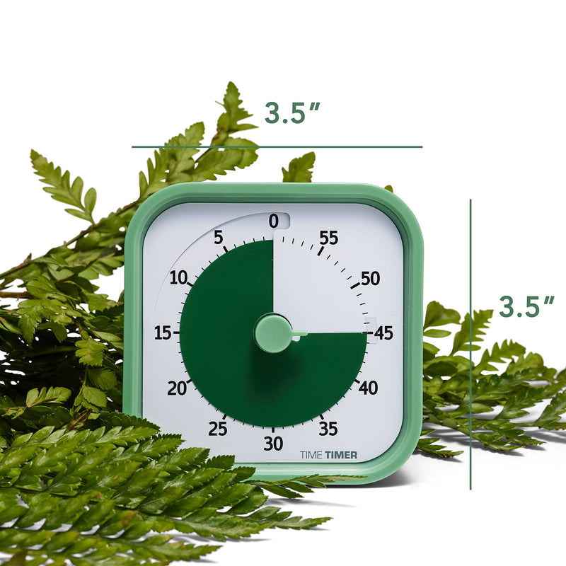 TIME TIMER Home MOD - 60 Minute Kids Visual Timer Home Edition - for Homeschool Supplies Study Tool, Timer for Kids Desk, Office Desk and Meetings with Silent Operation (Fern Green) Fern Green