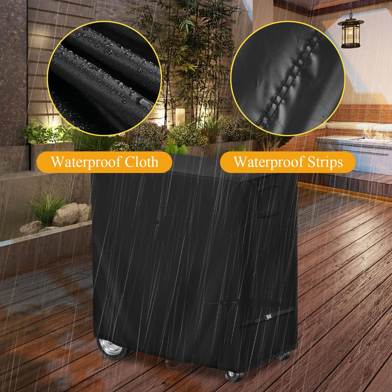 Welding Cart Cover, 37inch Waterproof Welder Cart Cover for Rolling TIG MIG Welding Cart and Air Cutting Machine Cart, Black-37”L x 18”W x 40”H Large