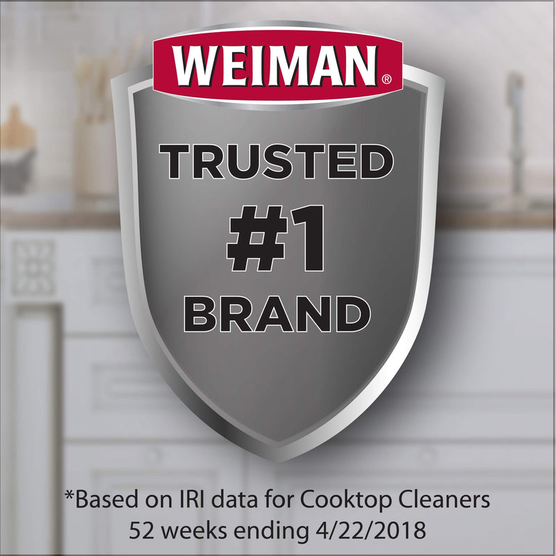  [AUSTRALIA] - Weiman Glass & Ceramic Cooktop, Stove Top & Oven Cleaner Kit – Kitchen Cleaner Cream, 3 Scrubbing Pads & Scraper for Burnt-On Food & Grease, Clean Shine - Safe for Induction, Electric & Gas Cooktops