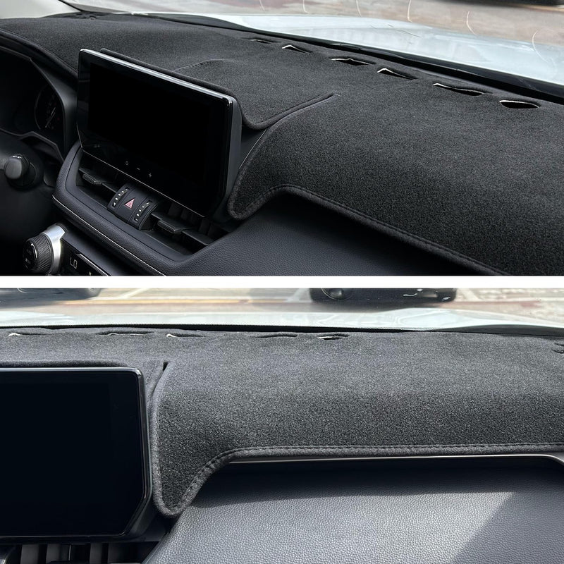 for Toyota Rav4 Accessories 2025 2024 2023 2022 2021 2020 2019 Dashboard Cover Dash Cover Mat Custom Fit Center Console Cover Sunshield Protector RAV 4 Pad（Black Trim） 2019-2025 black