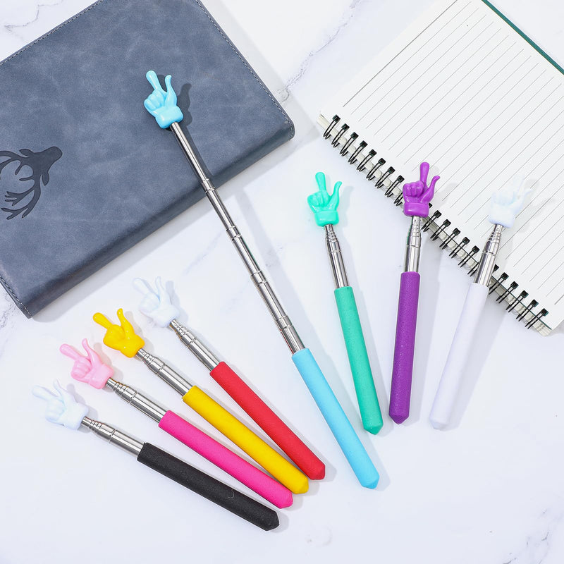 32 Pack Pointer Stick for Classroom, Extendable Multipurpose Teacher Pointer Stick Finger Pointers Sticks for Teachers Coach Presenter, Classroom Essentials(8 Colors) 32