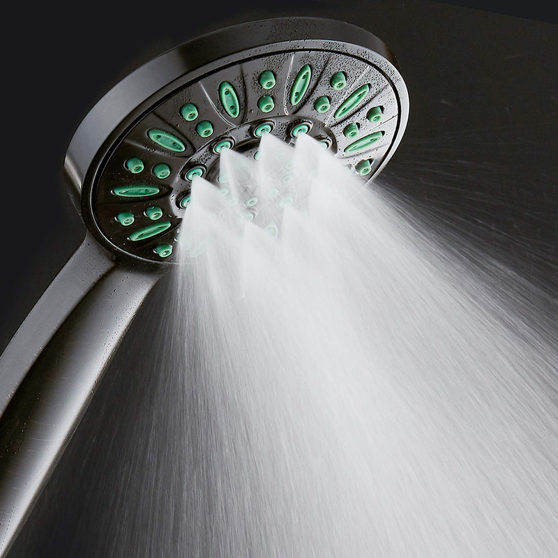 AquaDance Antimicrobial/Anti-Clog High-Pressure 6-setting Hand Shower, Microban Nozzle Protection from Growth of Mold, Mildew & Bacteria for Stronger Shower! Oil-Rubbed Bronze Finish/Coral Green Jets Oil-Rubbed Bronze / Coral Green Jets