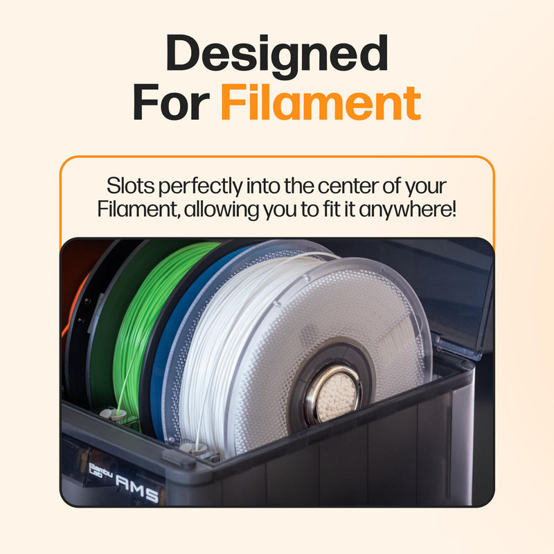 Filament Drying Desiccant (6 Pack) by Slice Engineering | 10X More Powerful Than Silica Gel | Infinitely Rechargeable | Prevent Wet Filament | Fits Perfectly Inside Spools | Made in The USA 6 Pack