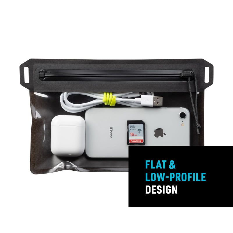 Nite Ize RunOff Waterproof Travel Pouch with TRU Zip - Dry Pouch for Phone & Travel Necessities - Touchscreen Friendly - Waterproof with Reliable Zipper - Charcoal, Small