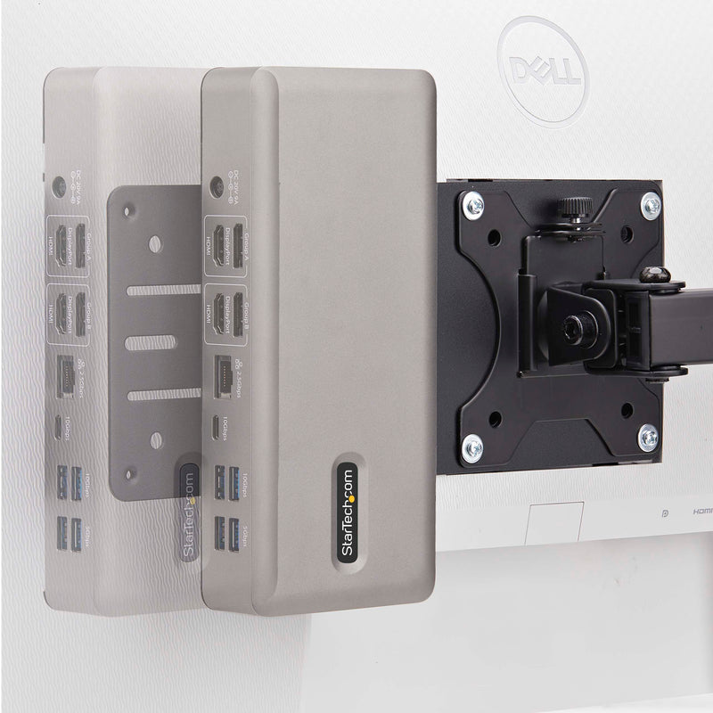 StarTech.com VESA Mounting Bracket for NUC/Thin Clients or Laptop Docking Stations, VESA 75x75/100x100 Compatible NUC Mount