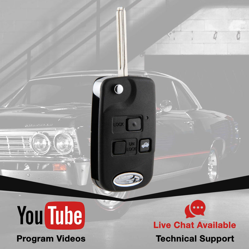 Remote Key Fob Flip Style Upgrade Replacement for 2004 2005 2006 2007 2008 2009 Lexus ES330 RX330 RX400h RX350 RX450h (HYQ12BBT 4D68) One