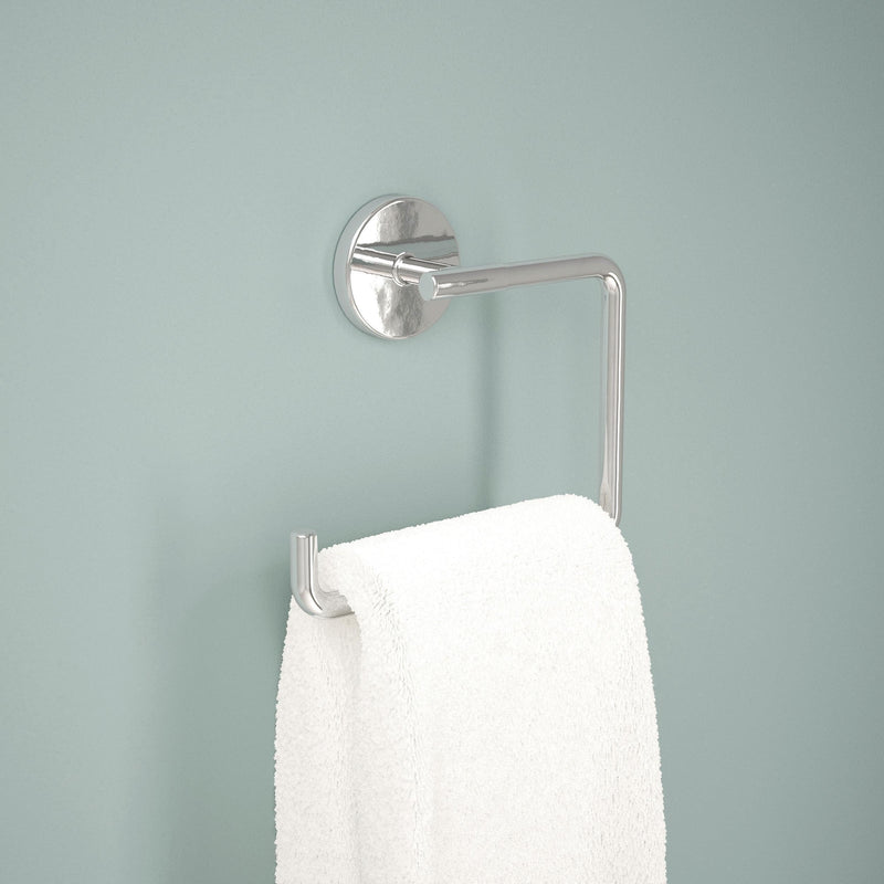 Delta Hand Towel Holder | Square Polished Chrome Ring for Hanging Towels in Kitchen, Bathroom | Trinsic Accessories 2 x 6.41 x 2 Inches