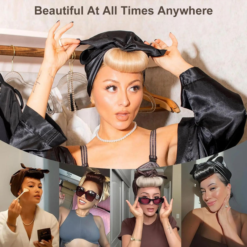 Heatless Hair Curler (3 Pcs), Sleeping Roller, DIY Styling Tool, for All Hair Types, Medium Long Sleeping Hair, Brown