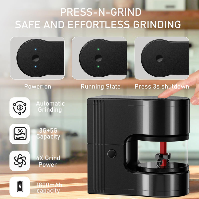 [2025 Upgraded version ] Electric Kitchen Grinder Kit Black 2.5