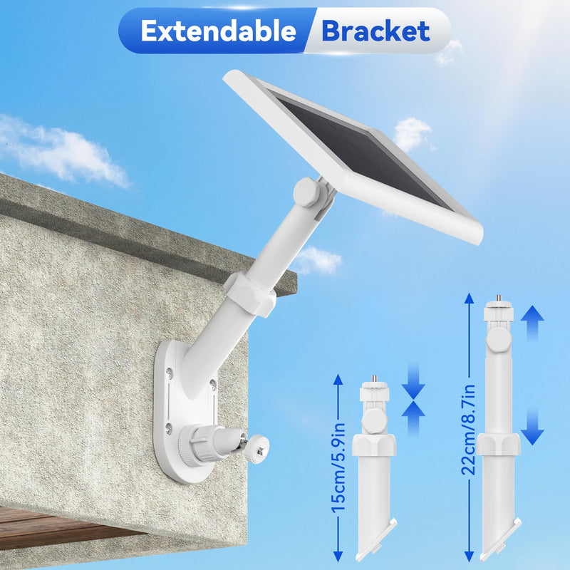 Universal 2-in-1 Wall Mount for Camera and Solar Panel, Compatible with Ring Stick Up Cam/Spotlight Cam Battery/Plus/Pro, Blink, Arlo, Wyze, 360° Adjustable, Easy Install Kit