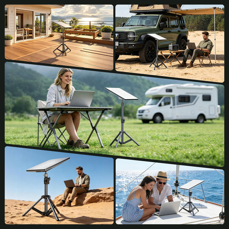 for Starlink Mini Tripod Stand Mount with Adapter Kit Accessories | Adjustable Height Tripod Mounting Adapter Compatible with Starlink Mini,Portable Sturdy Stand for Outdoor Camping, Travel, Rv