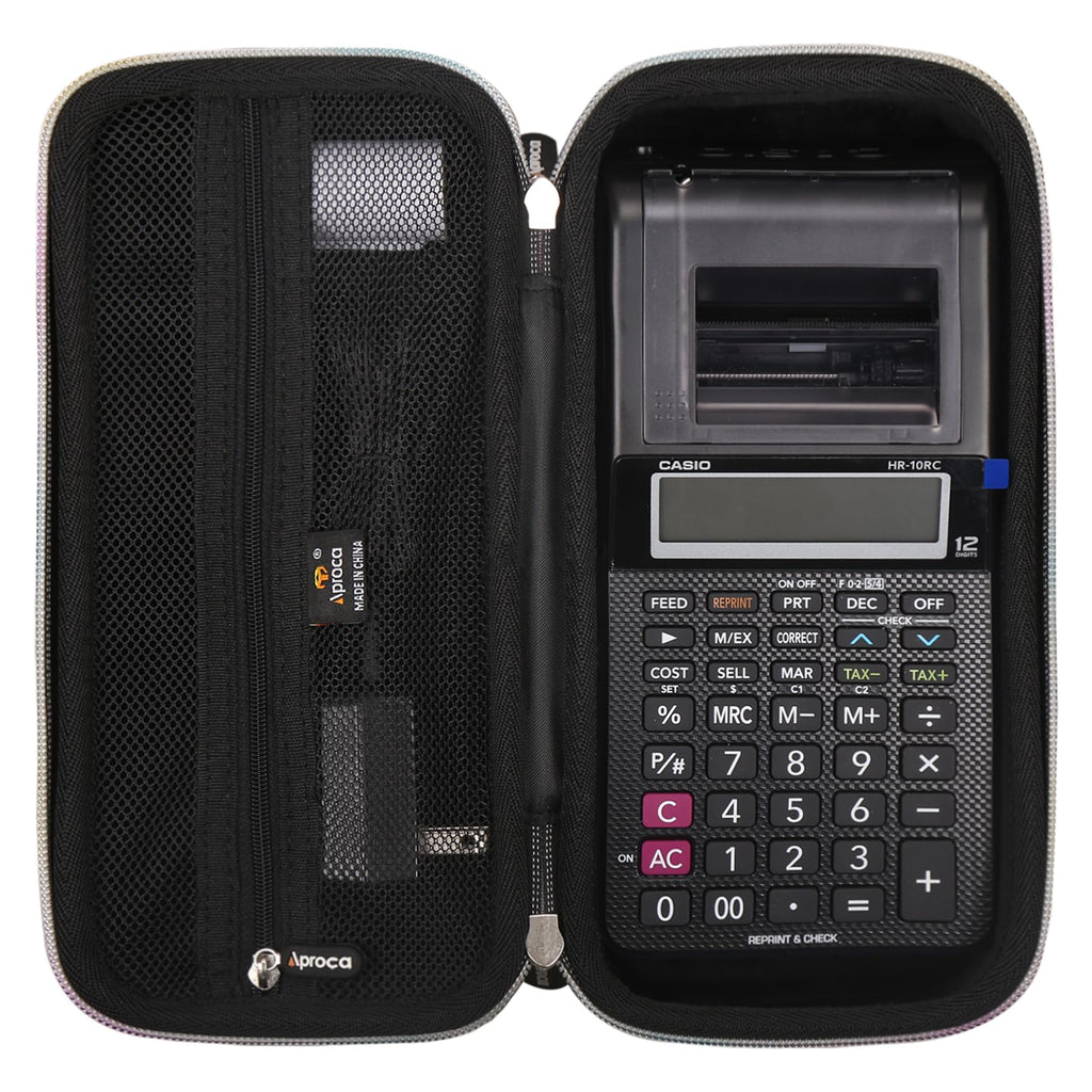 Aproca Hard Storage Travel Case, for Casio HR-10RC Printing Calculator and Thermal Paper Rolls