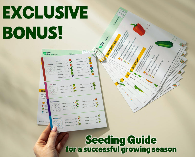 Seed and Seedling Spacer Tool for Garden // Square Foot Gardening Seed Template for Organized Plants, Vegetables & Fruits // Spacing Tool Kit for Planting (Green)