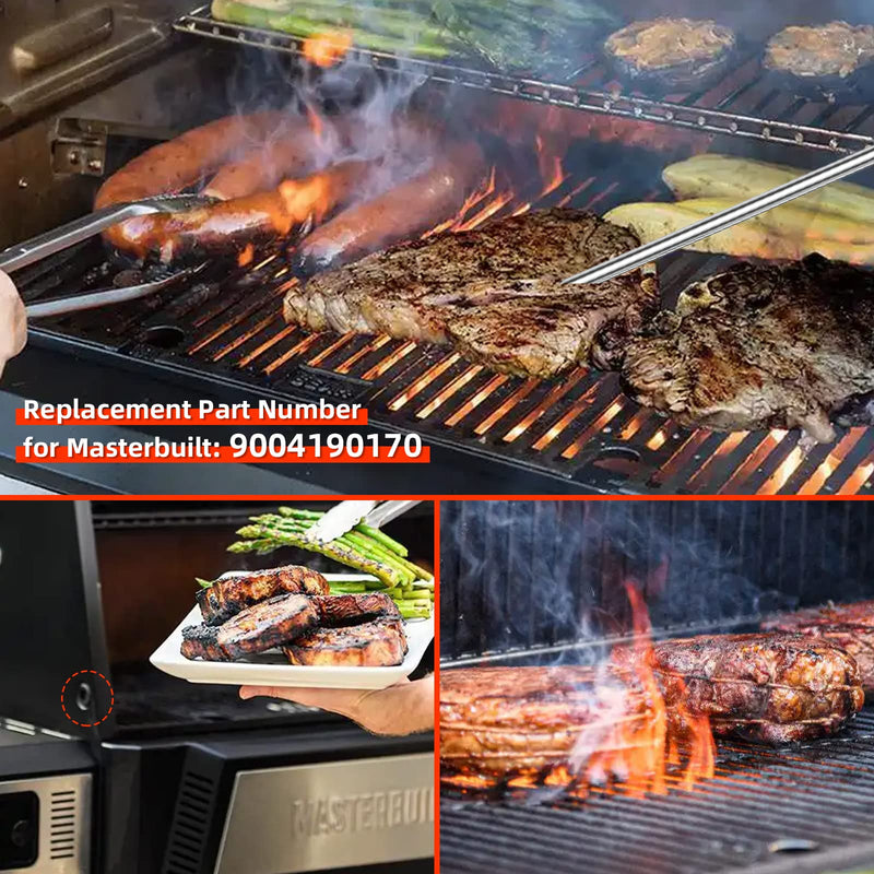 4 Pack Replacement Meat Probe for Masterbuilt Gravity Series 560/800/1050 XL Digital Charcoal Grill + Smoker, 9004190170 Accessories Temperature Probe, with Probe Grommet and Grills Clips MB-4Pack Meat Probe