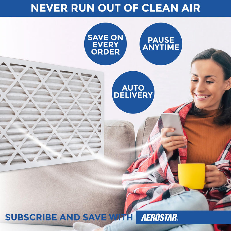 Aerostar 14x18x1 MERV 13 Air Filter, 6 Pack Set of HVAC Furnace Filters, Electrostatic MPR 1500-1900 & FPR 10 (Actual Size: 13 3/4 x 17 3/4 x 3/4 inches) Pro MERV 13