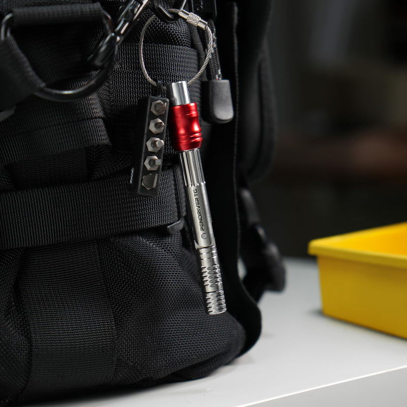 711L Pen Driver TG - Compact EDC Bit Driver with Foldable L-Handle | Compatible with 4mm Precision Bits & 1/4" Double-Ended Bits | 7DP1D