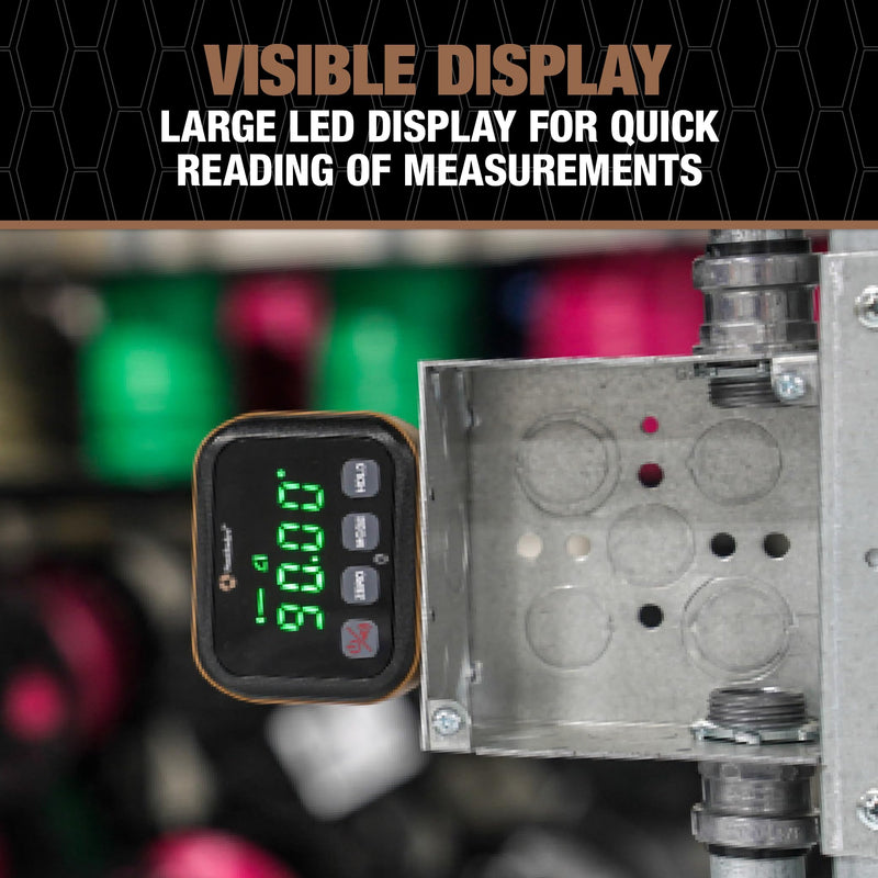 Southwire 66983640 Digital Angle Gauge, Measures 0-90 and 0-180 Degree Ranges, Angle Finder