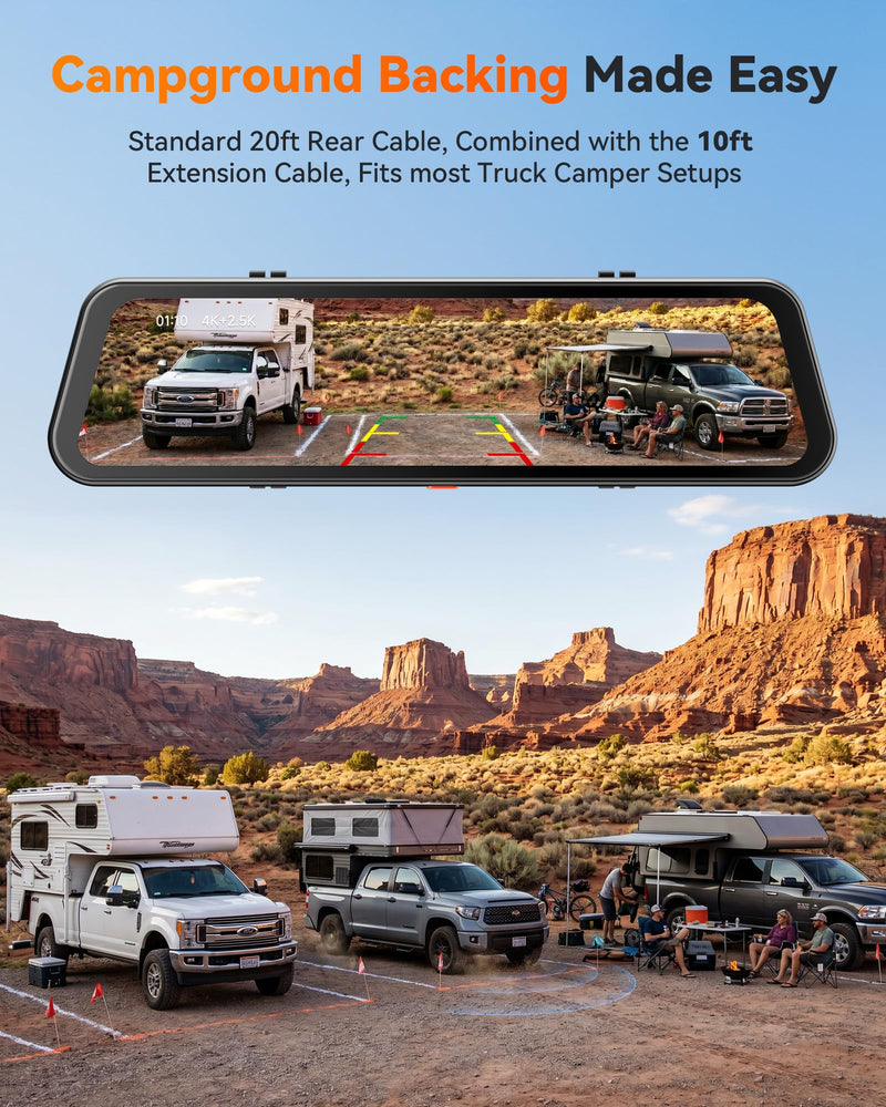 WOLFBOX 6-Pin Threaded Rear Camera Extension Cable 10ft, G900 PRO/TriPro | Threaded 6-Pin IP67 Connector, 10ft/3m, Plug-and-Play, for G900 PRO/TriPro Threaded Version Only, Truck Camper, Pickup & RV