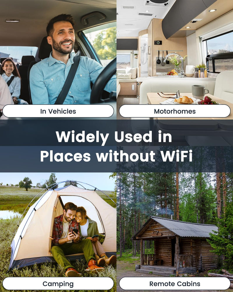 2K No WiFi Security Camera with SIM Card, 4G LTE Cellular Security Camera with 5200mAh High-Capacity Battery, 160° Wide View, Smart Motion Detection, 33ft Night Vision