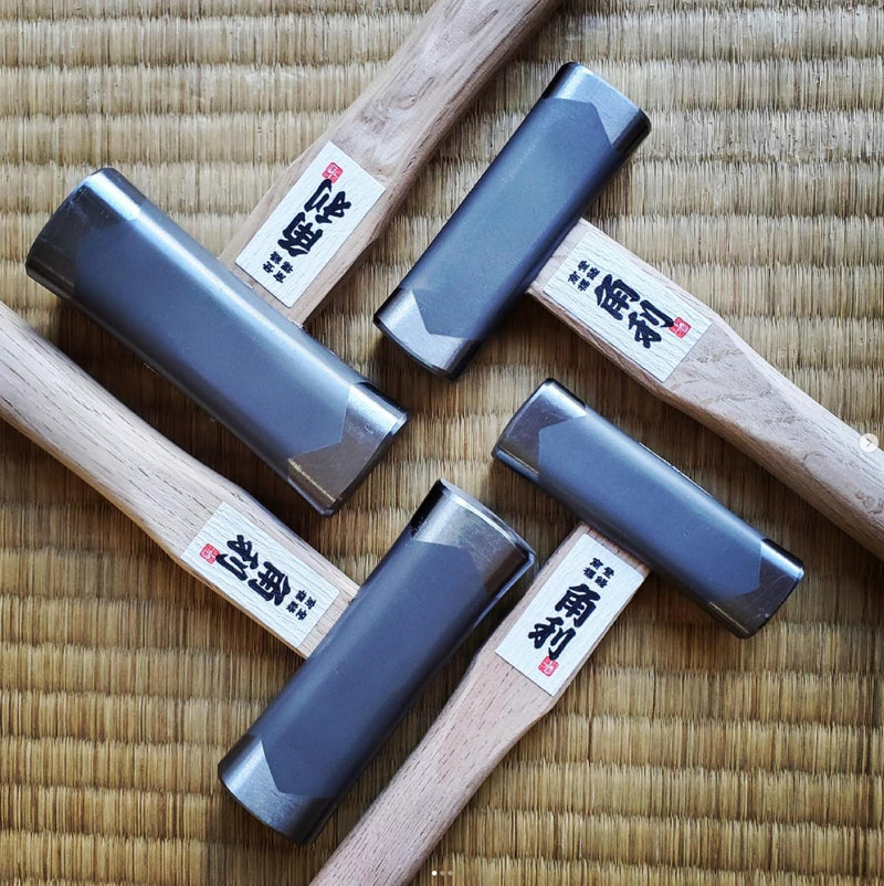 KAKURI Chisel Hammer 4 oz (115g) Japanese Woodworking Carpenter Hammer for Chisel, Plane, Nail, Heavy Duty Japanese Carbon Steel Square Head Sivler, Made in JAPAN Silver 115 G
