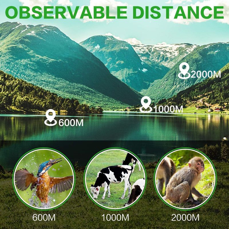 Monocular Telescope, 80×100 Monoculars for Adults | HD BAK4 Prism Waterproof Monocular, ideal for birdwatching, hunting, camping, hiking and wildlife observation