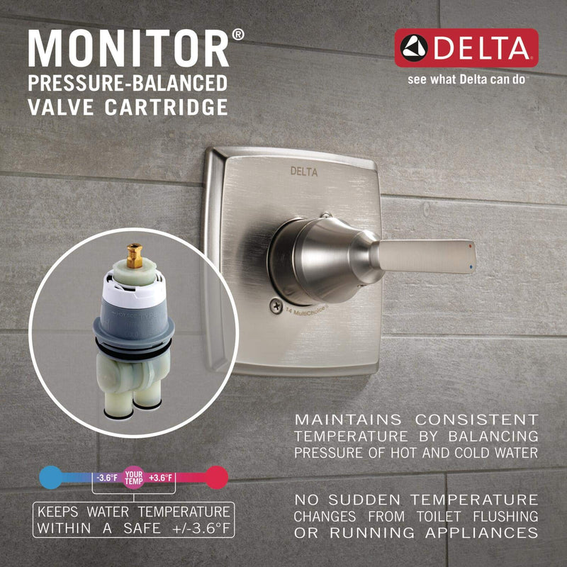Delta Windemere 14 Series Single-Function Valve Trim Kit, Oil Rubbed Bronze Handle Set for Shower Faucet System, Oil Rubbed Bronze BT14096-OB (Valve Not Included)