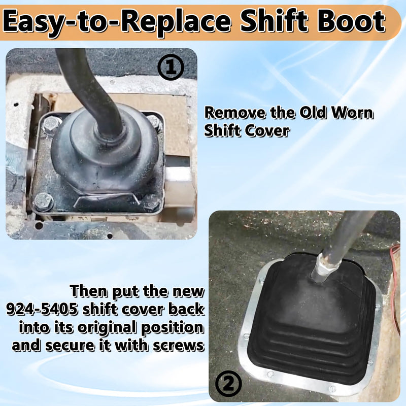 924-5405 Automatic/Manual Transmission Shift Boot Compatible with Kenworth T & W Series 1999-2010, K04279 Shifter Boot Cover Square