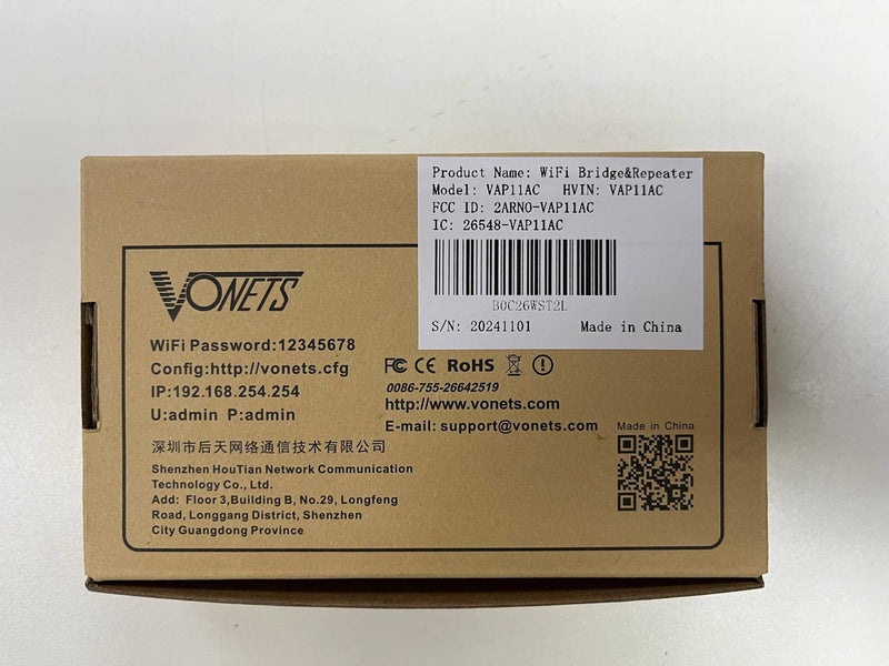 VONETS Dual Band 2.4GHz/5GHz WiFi Bridge/Router/Wireless Repeater WiFi Ethernet Convert/Hotspot Signal Cover, AC1200, DC/USB Powered for DVR Surveillance Camera VAP11AC with Smart Cooling Fan
