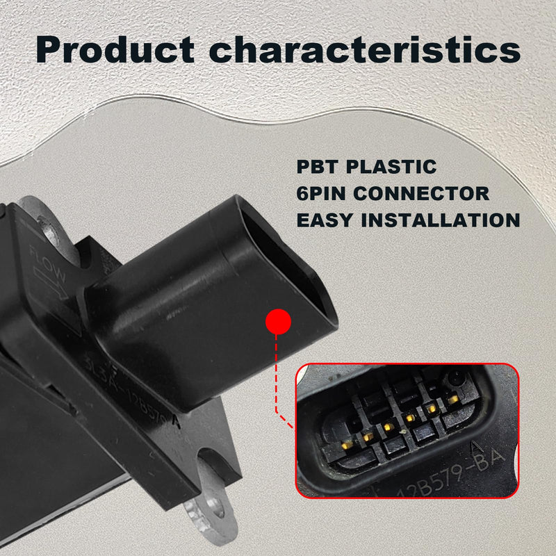 Mass Air Flow Sensor MAF Sensor 3L3Z-12B579-BA MAF0012 Compatible with Ford Escape Expedition Explorer F150 F250 F350 Lincoln MKX MKZ Navigator Town Car Mercury Mariner Mountaineer