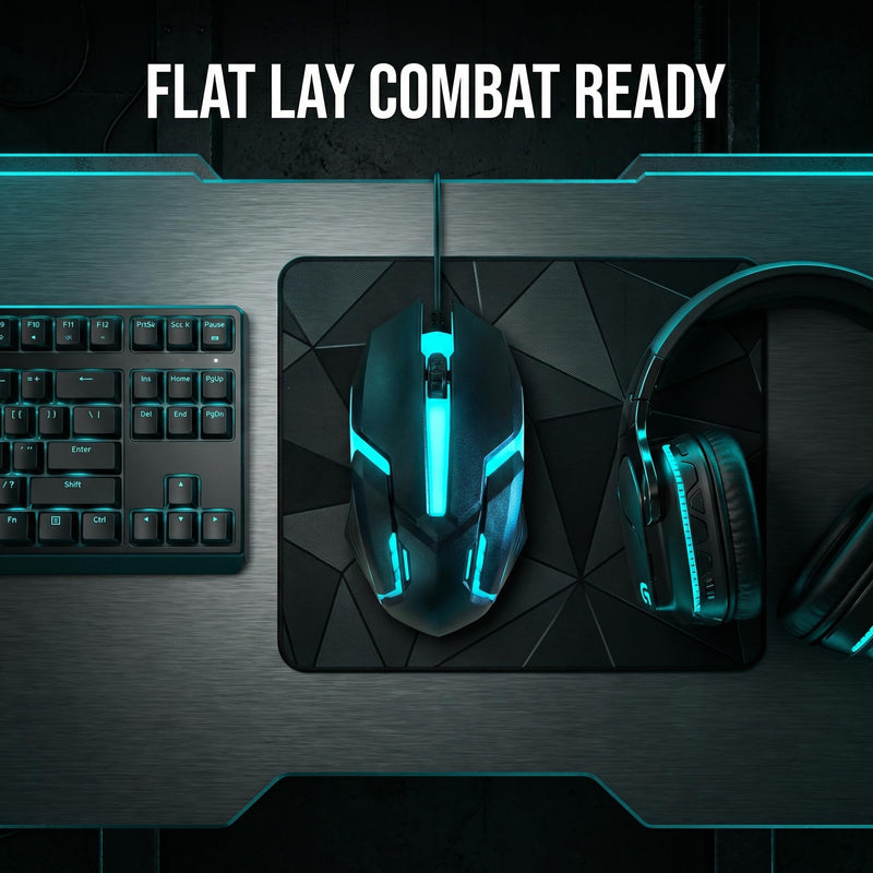 RGB Gaming Mouse Wired, USB Optical Computer Mouse with Ergonomic Design, Adjustable DPI, LED Lighting, Comfortable Grip for PC Laptop Desktop Gamer