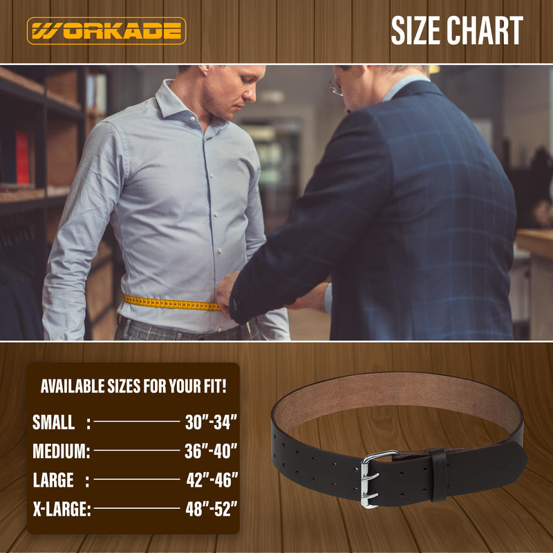 Leather Belt | 2-Inch Heavy-Duty Full Grain Double Prong Belt | Premium 4mm Thick Adjustable Belt for Men's | Durable & Comfortable Fit(Brown, 30"-34" (Small)) Brown 30"-34" (Small)