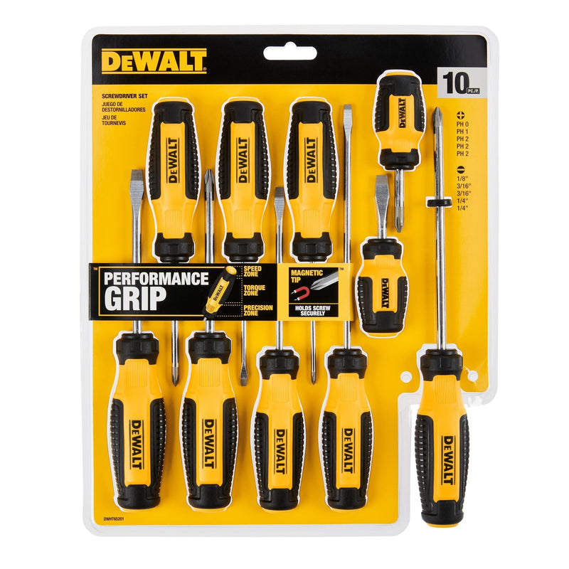 DEWALT Fixed Bar Screwdriver Set (10 pc.) (DWHT65201) No Size