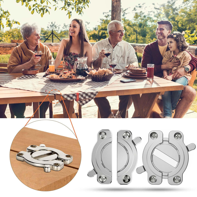 Heavy Duty Table Buckle Connectors,Table Leaf Locks and Latches for Workbenches Extension Hardware, DIY Furniture Extensions(4 Pack Zinc Alloy) Table lock4PCS
